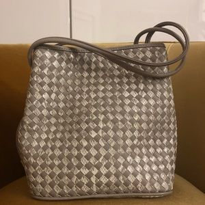 Samoe’s Style Grey & White Snakeskin Handbag